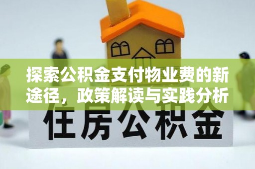公告探索公积金支付物业费的新途径，政策解读与实践分析